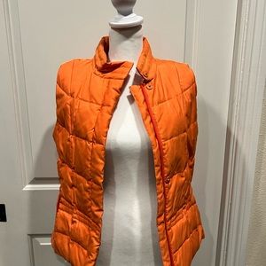 Lilly Pulitzer Orange Down Puffer Vest Size XS